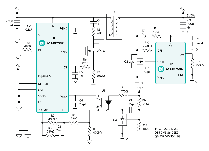 MAX17606: Typical Application Circuit
