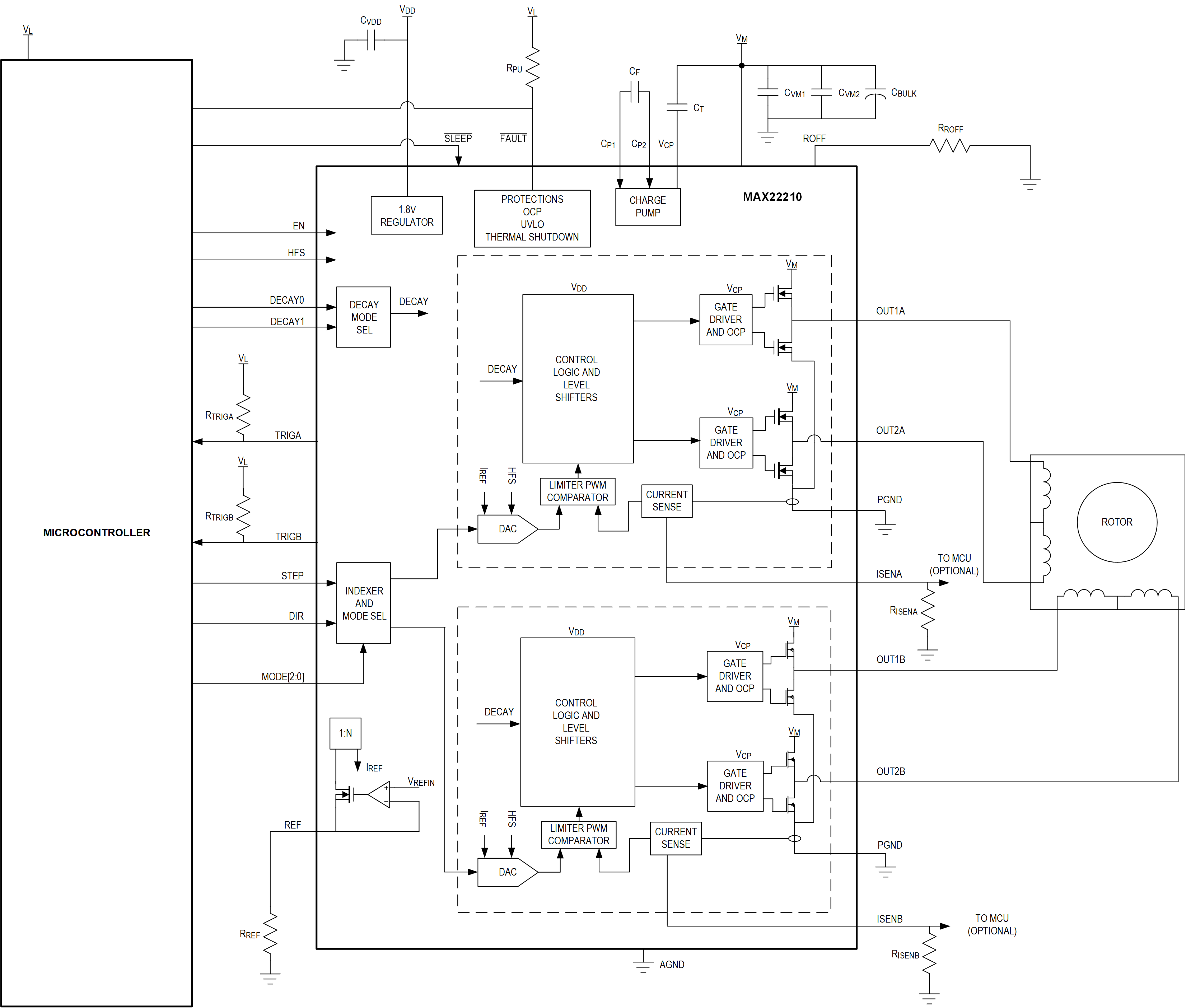 MAX22210 Typical Application Circuits