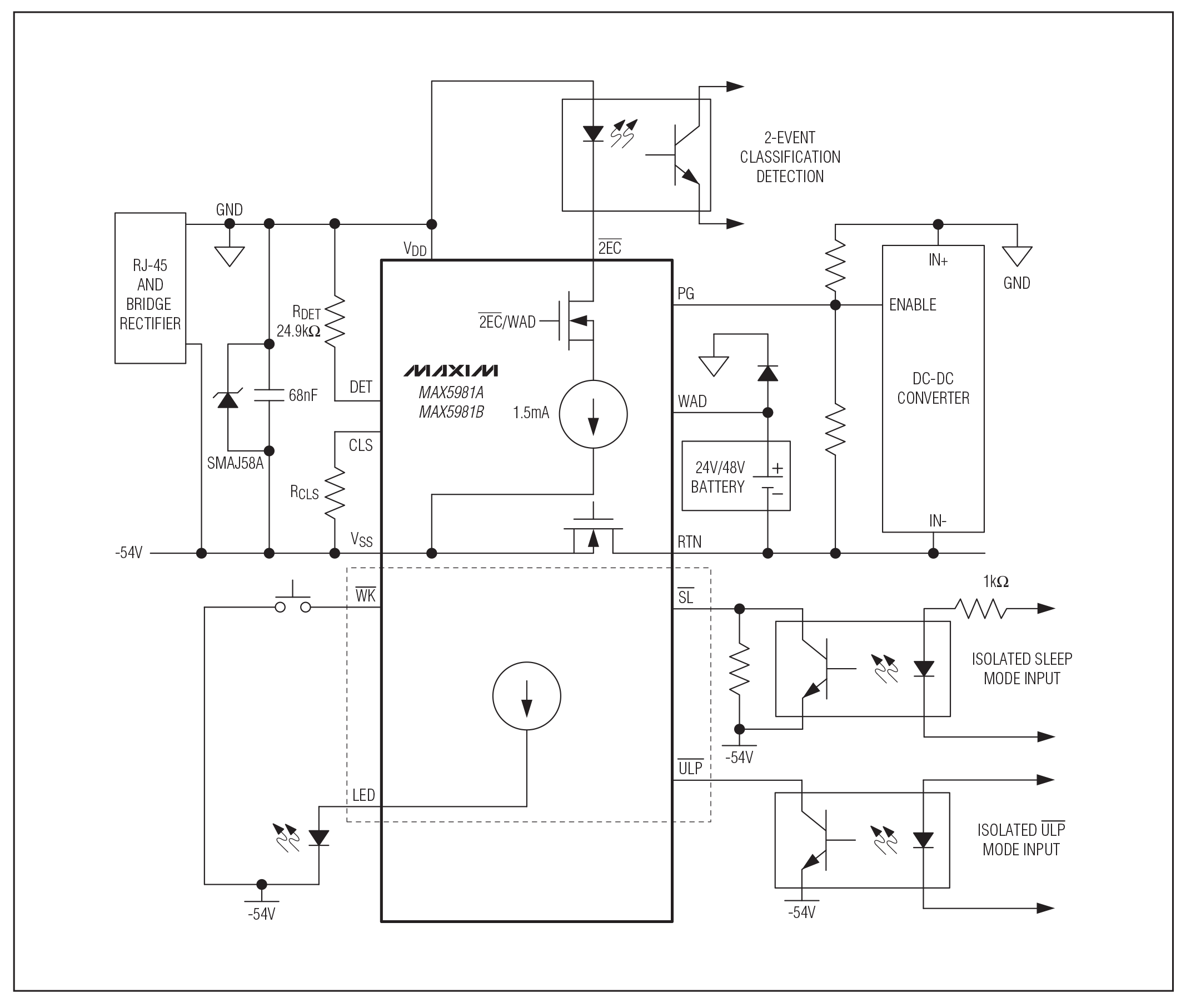 MAX5981A/MAX5981B Circuit Diagram
