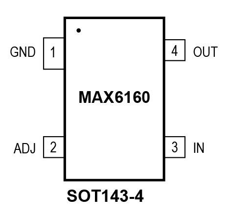 MAX6160 SOT143-4 Pin Configuration