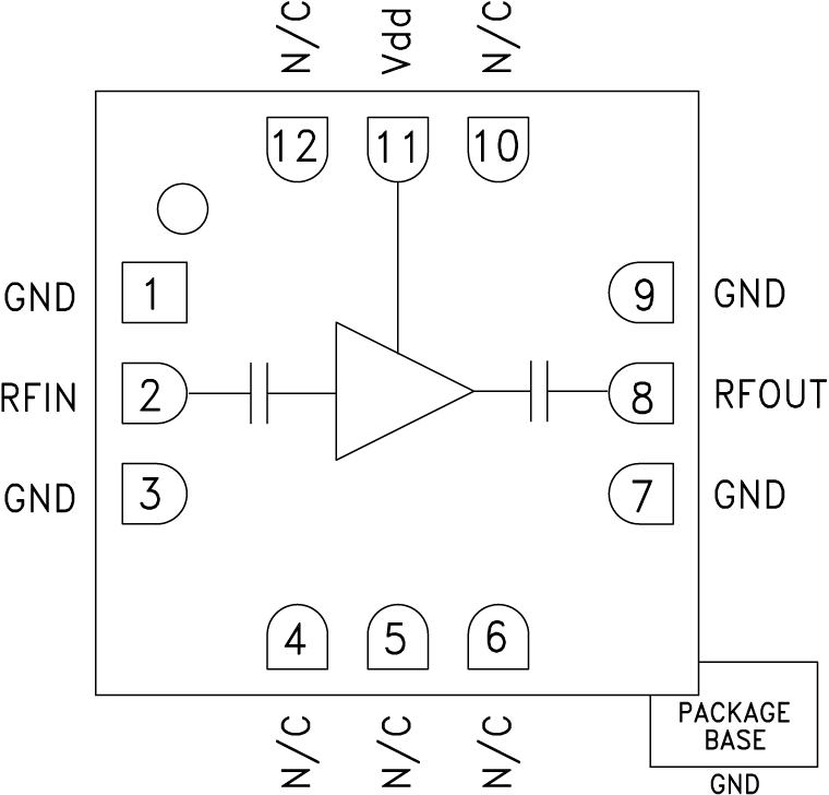 HMC441LC3B Functional Block Diagram