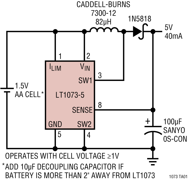 LT1073 Application Circuit