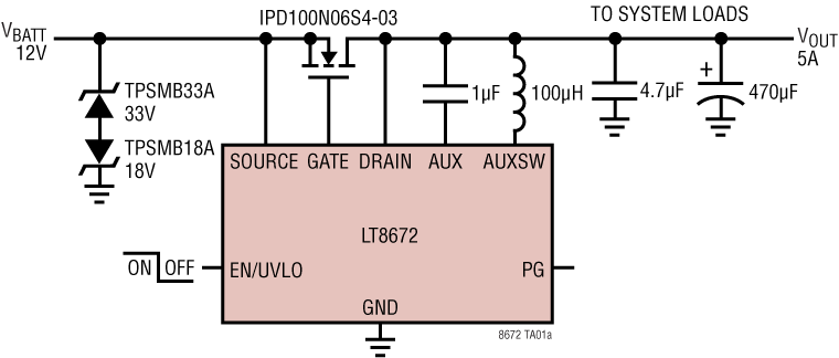 LT8672 Application Circuit