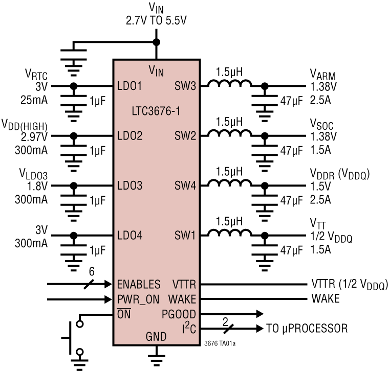 LTC3676 Application Circuit