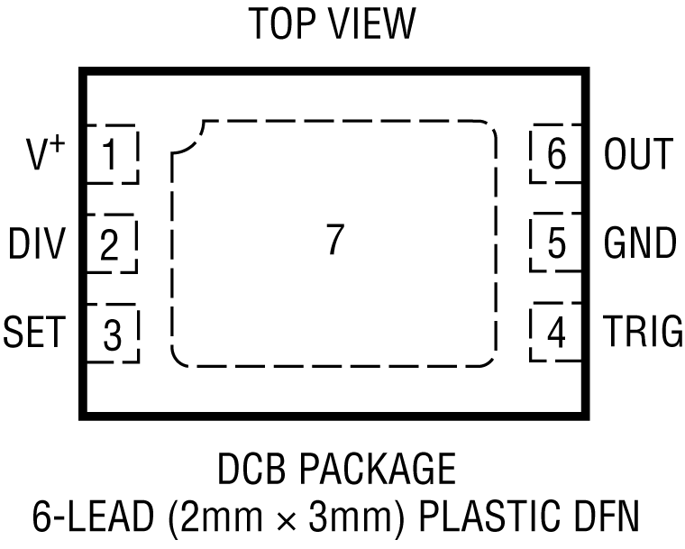 LTC6993-6993-1-6993-2-6993-3-6993-4 Pin Configuration
