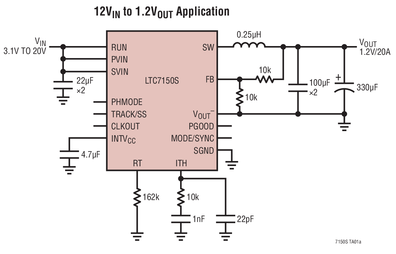 12VIN to 1.2VOUT Application