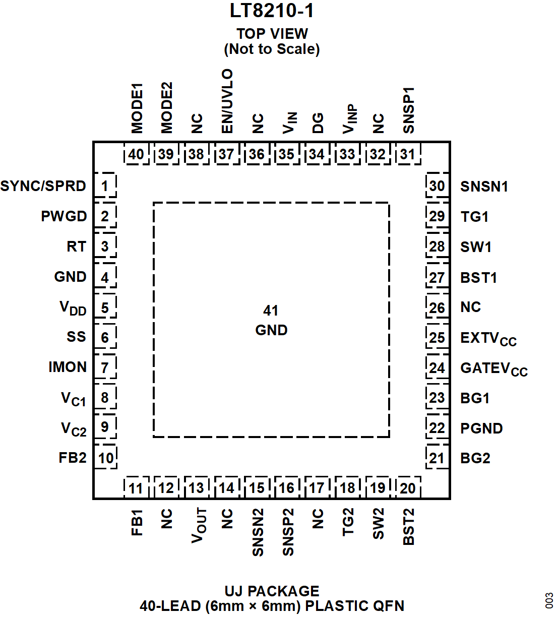 LT8210-1 Pin Configuration