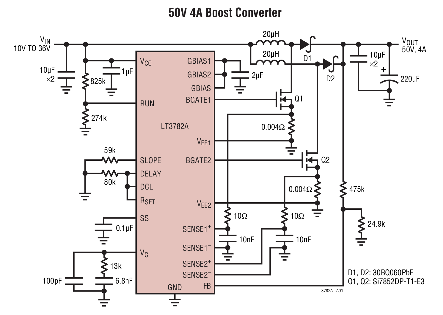 50V 4A Boost Converter