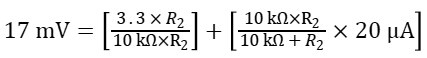 Equation for calculating the R2 value based on a power threshold value of 17 mV