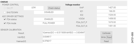 Figure 5. CN-0540 IIO-Oscilloscope Plugin Graphical User Interface