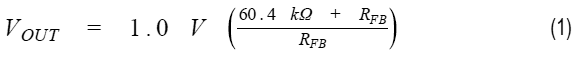 Equation to calculate the output voltage of the LTM4693