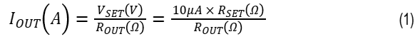 Equation for output current