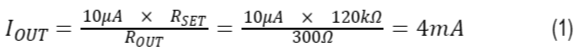 Formula for the constant current source