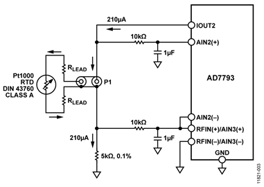 2-Wire Pt RTD Connections