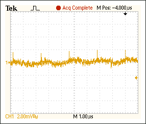 Figure 6. Noise at VOUT = 12V, IOUT = 165mA.