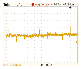 Figure 7. Noise at VOUT = 15V, IOUT = 60mA.