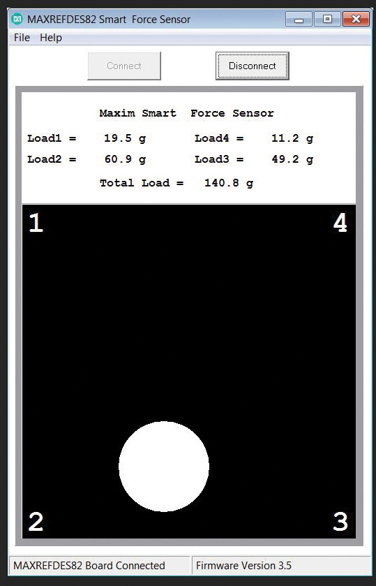 Figure 4. MAXREFDES82 GUI application screenshot.