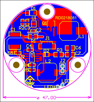 图3. 修改后的PCB (图2所示电路板的升级)