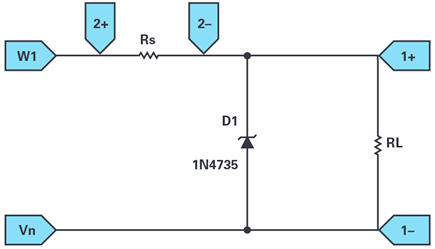 Figure 1. Zener diode regulator.