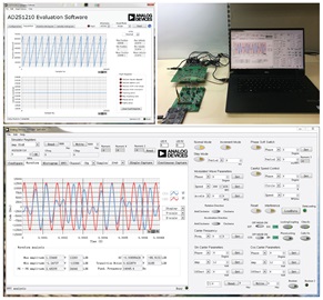 Figure 11. Bench test and GUI.