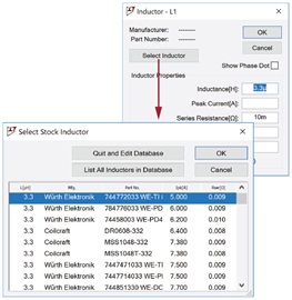 Figure 8. Selecting a component from the library.