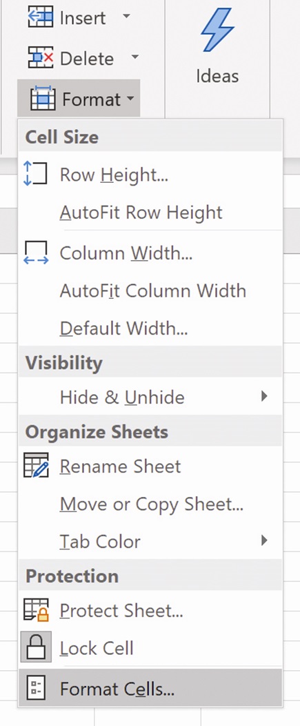 Figure 8. Reformat the cells to remove any rounding errors.