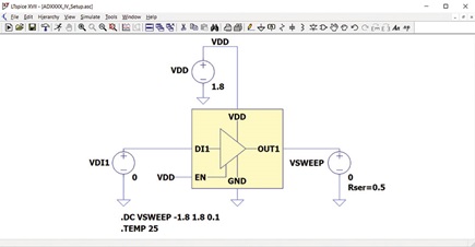 Figure 9. An ADxxxx OUT1 pulldown setup.