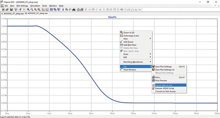 Figure 25. Saving the LTspice plot as a text file.