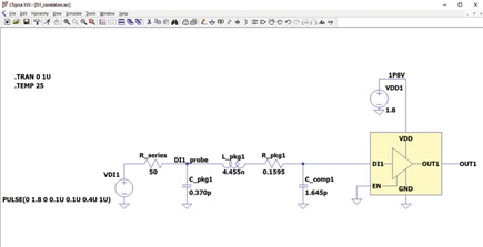 Figure 35. An LTspice DI1 correlation testbench.