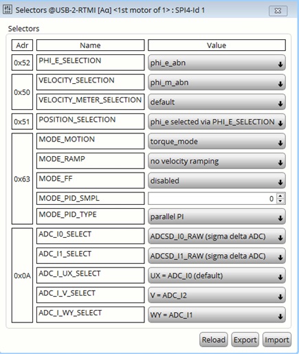 Figure 20: Selectors: Velocity Unit