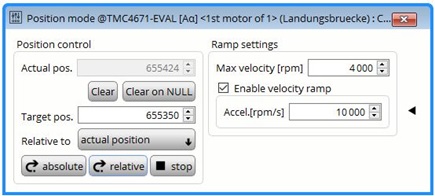 Figure 33: Movement with ramp