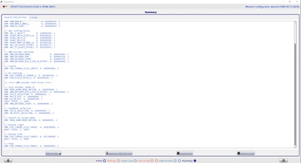 Figure 4: TMCL-IDE: TMC4671 Wizard - configuration code
