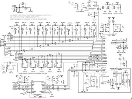 Figure 87. EMC Board Schematics, AD4116 and ADuM141D.