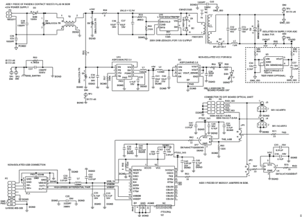 Figure 89. EMC Board Schematics, Power Supply and Communication Interface.