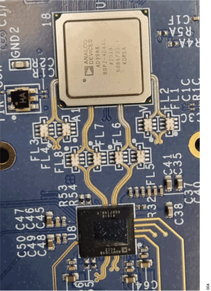 Figure 4. Data Converter (AD9988) + 5G Upconverter and Downconverter Zoomed Photo