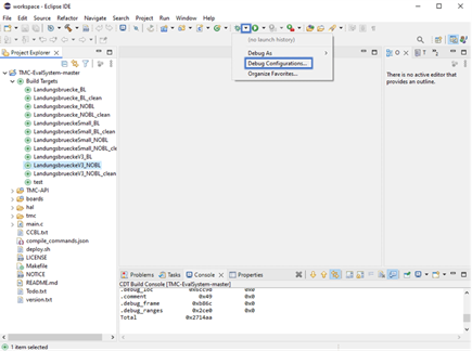 Figure 13: Open the Debug Configurations