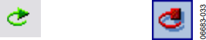 Figure 35. Continuous Update and Stop Update Icons.