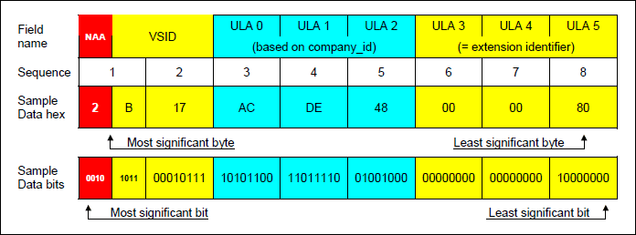 Figure 4. FC-PH IEEE extended identifier format.