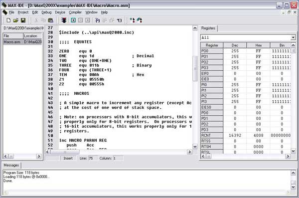 Figure 3. The MAX-IDE project environment.