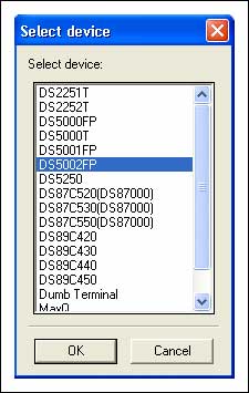 Figure 5. MTK device selection.
