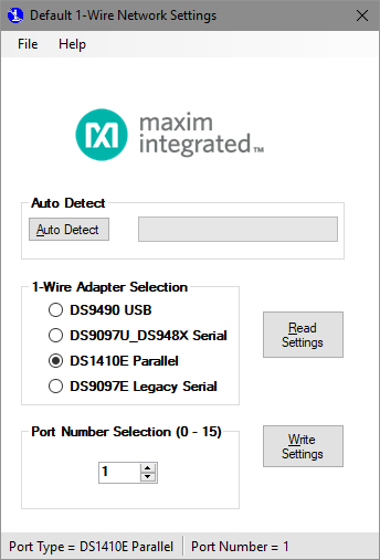 Port and adapter detection utility