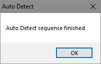 Auto Detect success message