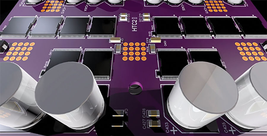 Figure 3. An animated rendering of the electronics inside the uSTART Smart Power ultracapacitor.