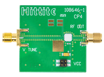 HMC586 Evaluation Board - Top View 