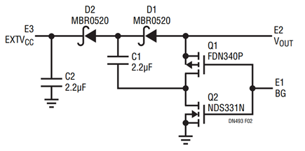 Figure 2. Voltage Doubler Allows External Bias from VOUT in the Range of 2.5V to 4.7V
