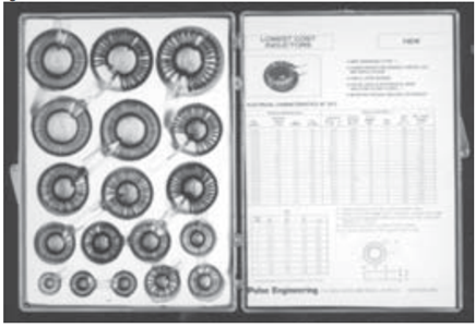 Figure 2. Model 845 Inductor Selection Kit from Pulse  Engineering, Inc. (Includes 18 Fully Specified Devices).
