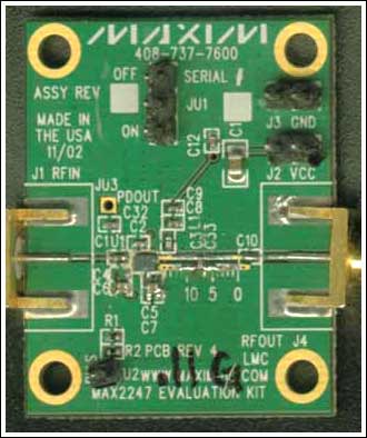 Figure 3. close-up photograph of the component locations.