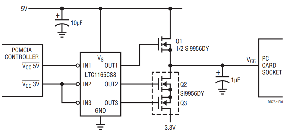 Figure 1. Card VCC 5V, 3.3V Switch.