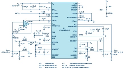Solution for generating positive and negative voltages