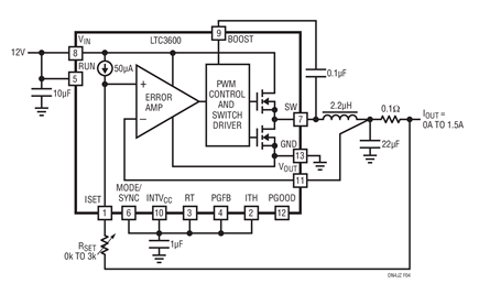 The LTC3600 as a Programmable 0A to 1.5A Current Source